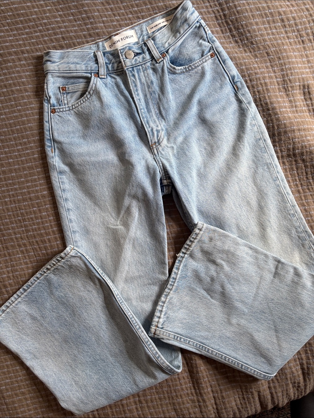Denim Forum Light Wash Flare Jeans